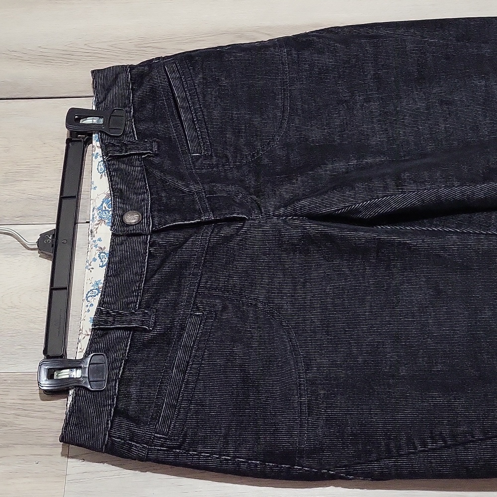 Athleta Womens 6 Corduroy Cargo‎ Dipper Pants Black Flare Bootcut Y2K - Picture 7 of 13
